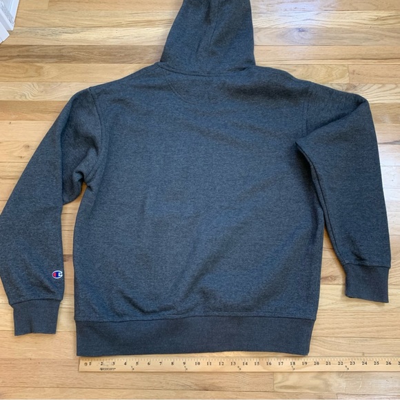 Champion Hooded Sweatshirt Dark Gray Size Large - Picture 7 of 13